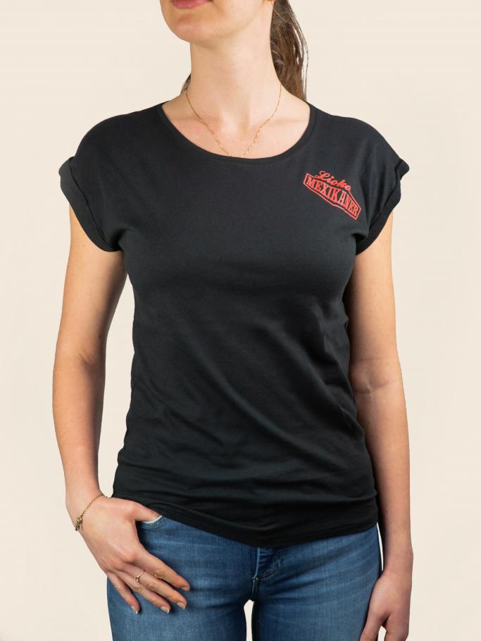 Frauen T-Shirt von vorn, schwarz